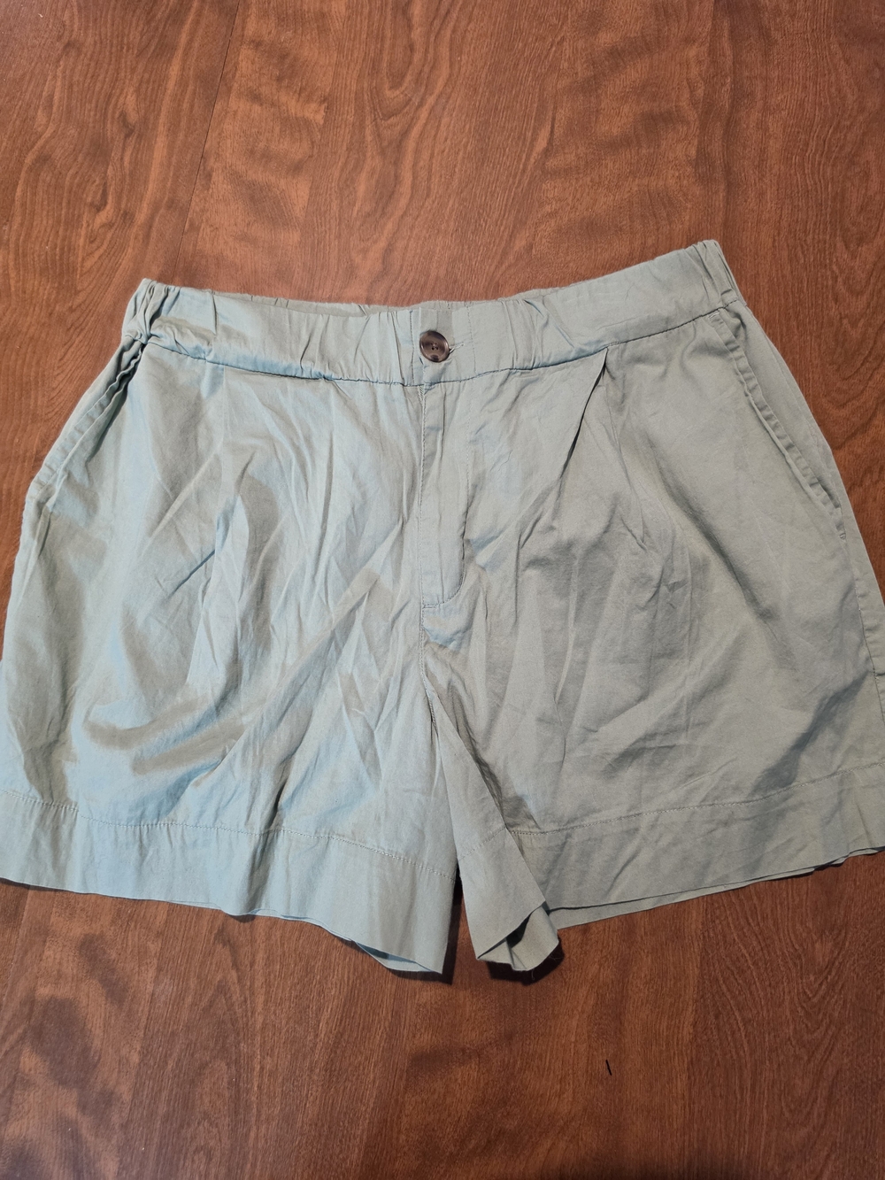 a new day Sage Green Elastic Waist Shorts